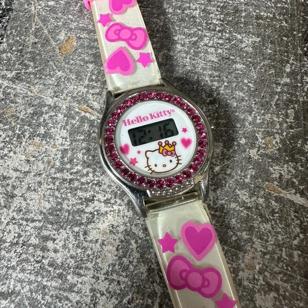 Hello‎ Ketty Watch- Silver Case, Pink Band, 2013, In Working Order